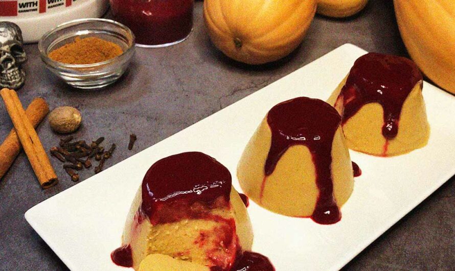 Receta Flan proteico de Calabaza y Frambuesa Vitobest®.