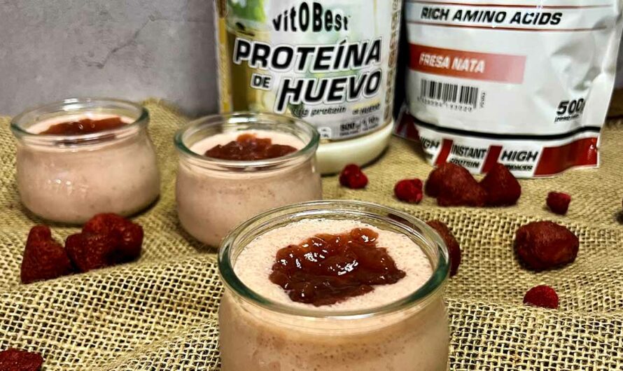 Receta Mousse proteico de Fresa Vitobest®.